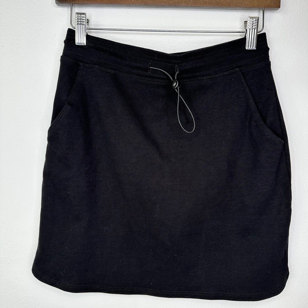 Evereve Sundry Sunday Stretch Jersey Mini Skirt Black Size 0